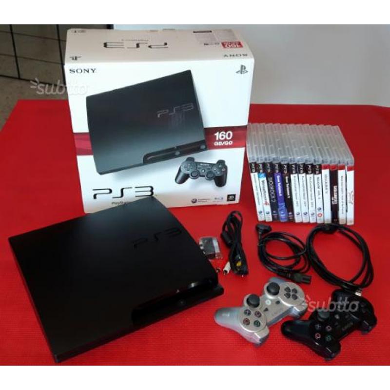 PS3 160 gb slim + 2° controller + 13 giochi