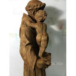 Scultura legno santo antica