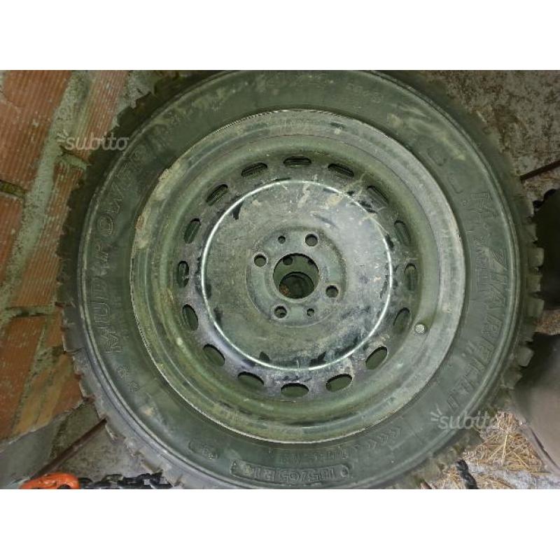 Cerchi +gomme mud power 185/65/14 nuova fiat panda