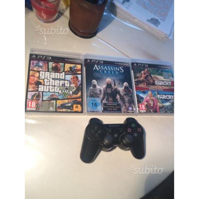 Giochi Ps3, Joystick, GTA5, Farcry 4-5, AC 1-5