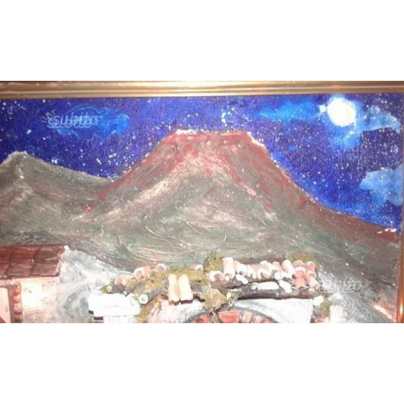 Presepe quadro vesuvio